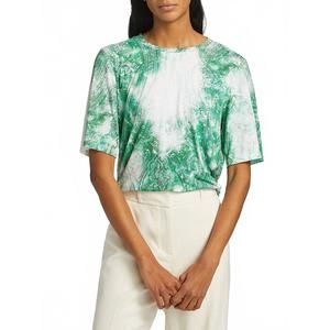 NEW KOBI HALPERIN murph knit printed t-shirt in lush green